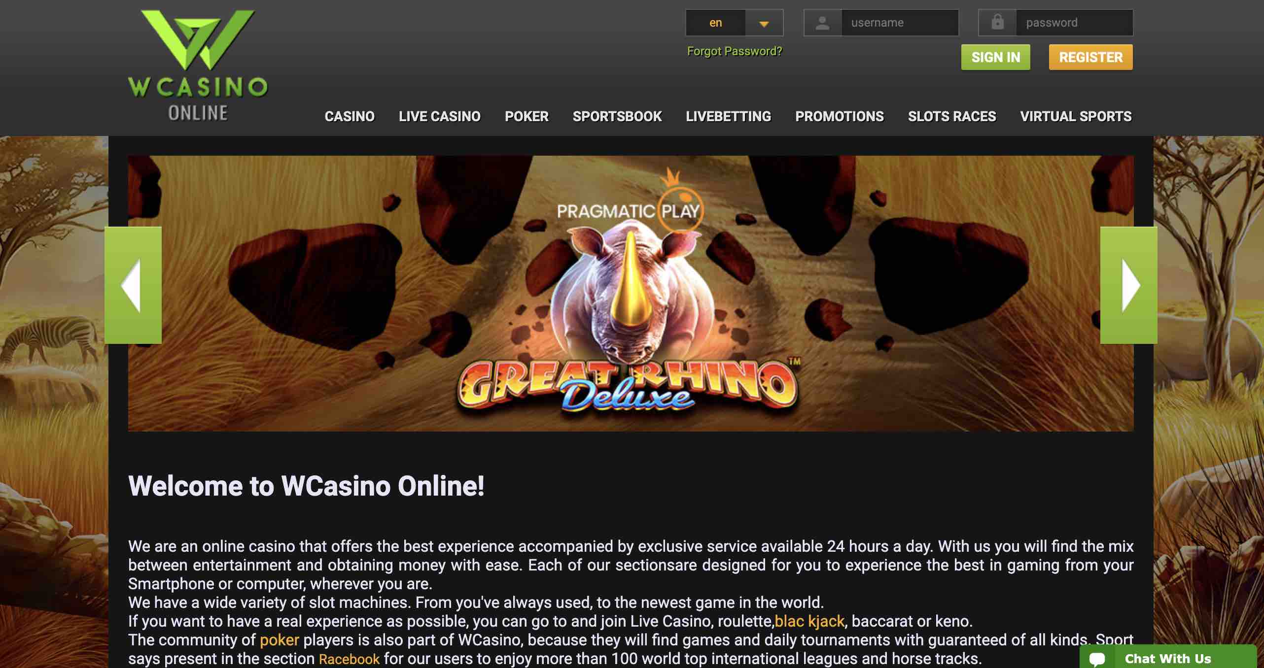 WCasino Review