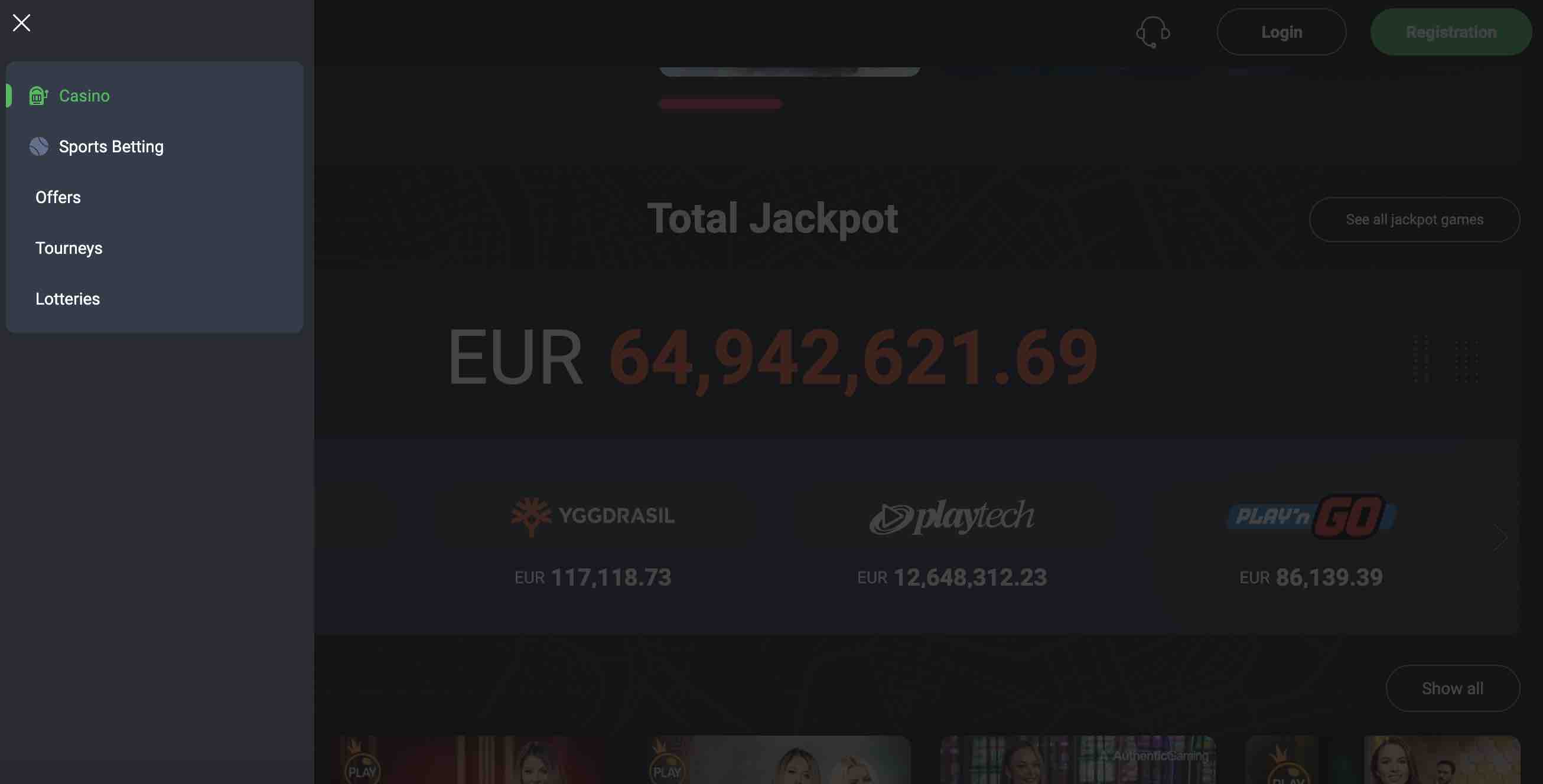 Website Sidebar Drift Casino